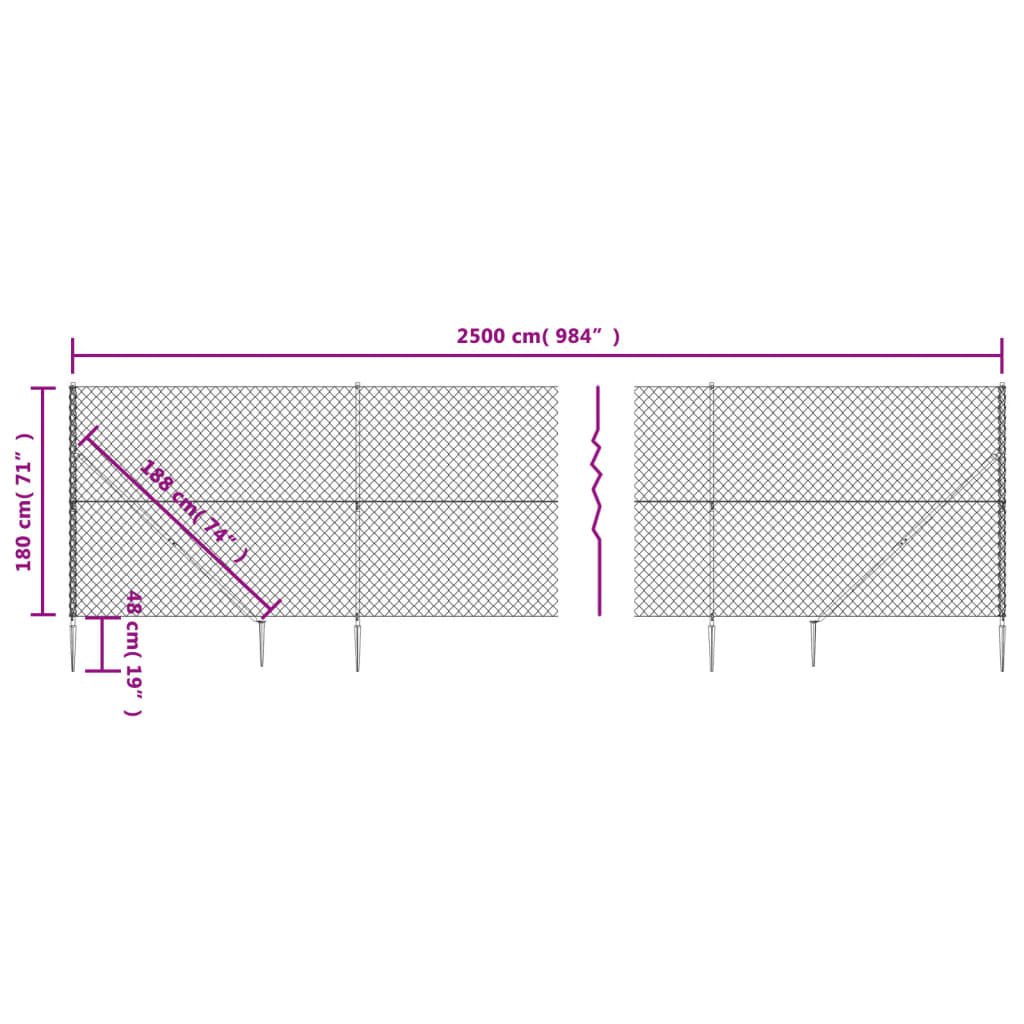 Verkkoaita maapiikeillä antrasiitti 1,8x25 m