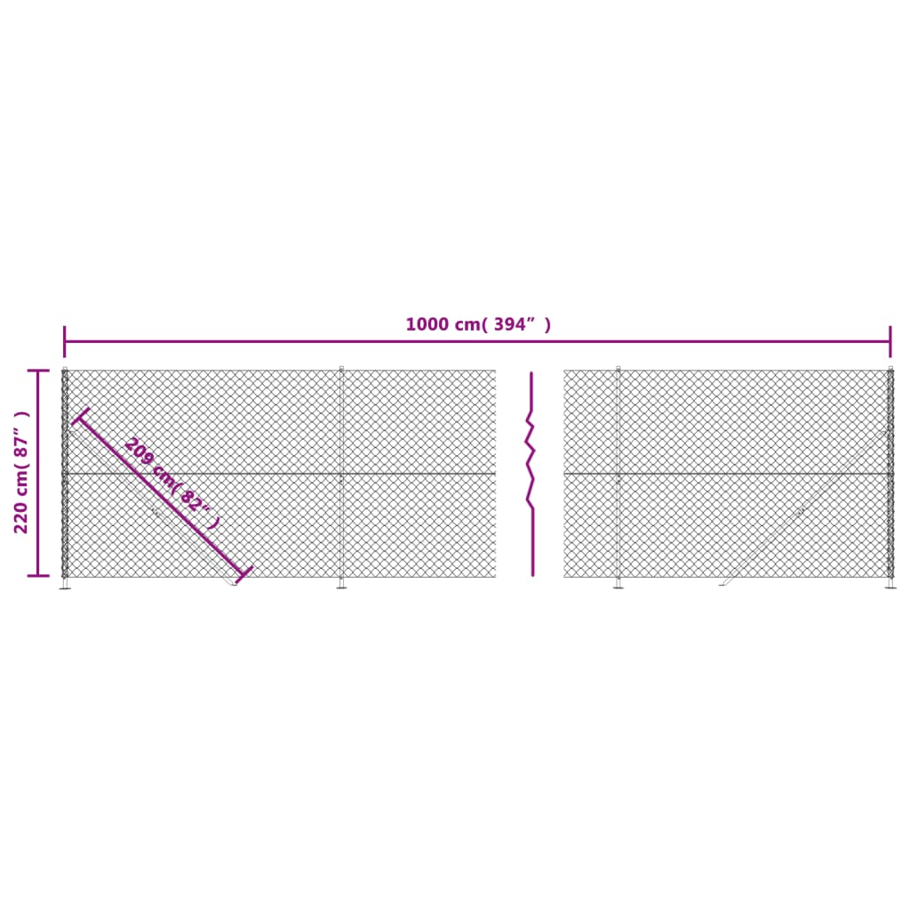 Verkkoaita laipalla antrasiitti 2,2x10 m