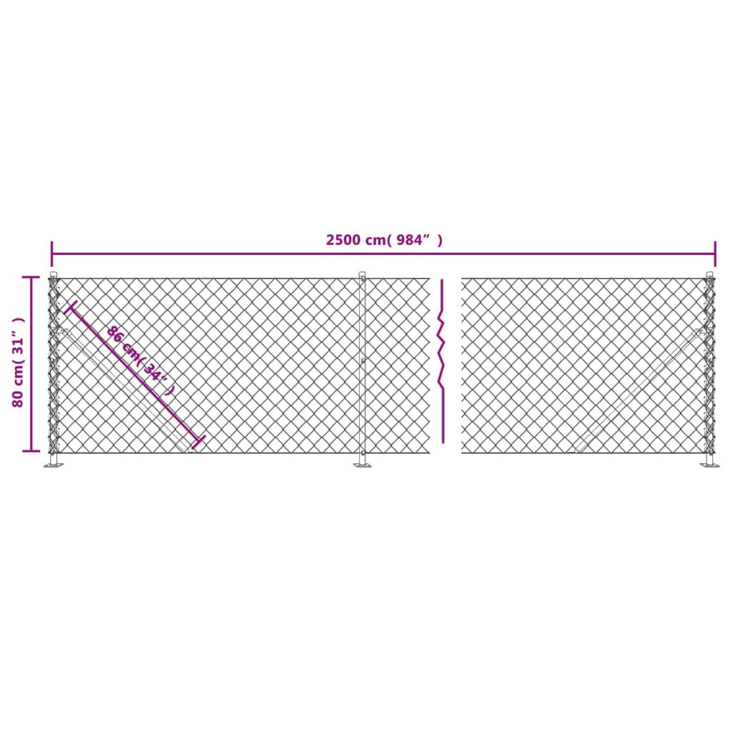 Verkkoaita laipalla hopea 0,8x25 m