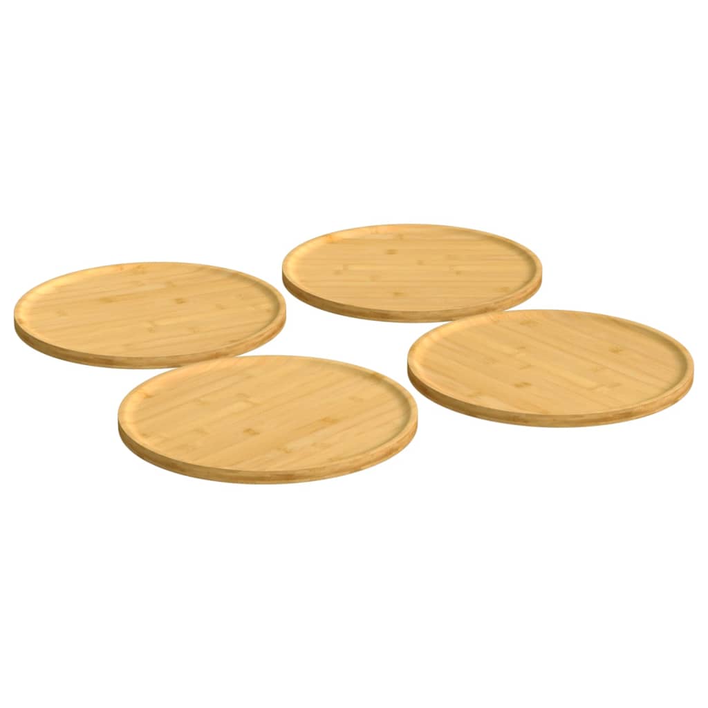 Pizzalautaset 4 kpl Ø32x1,5 cm bambu