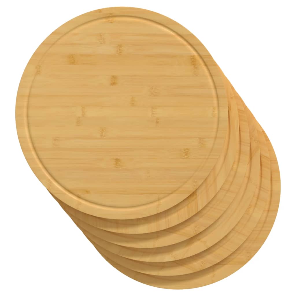 Leikkuulaudat 6 kpl Ø30x1,5 cm bambu