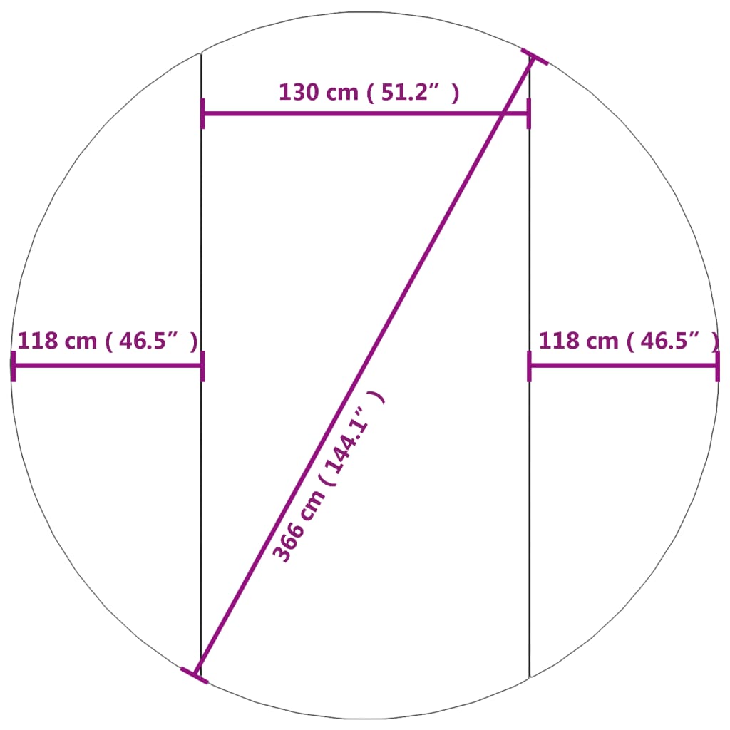 Uima-altaan aluskangas harmaa Ø366 cm polyesteri geotekstiili