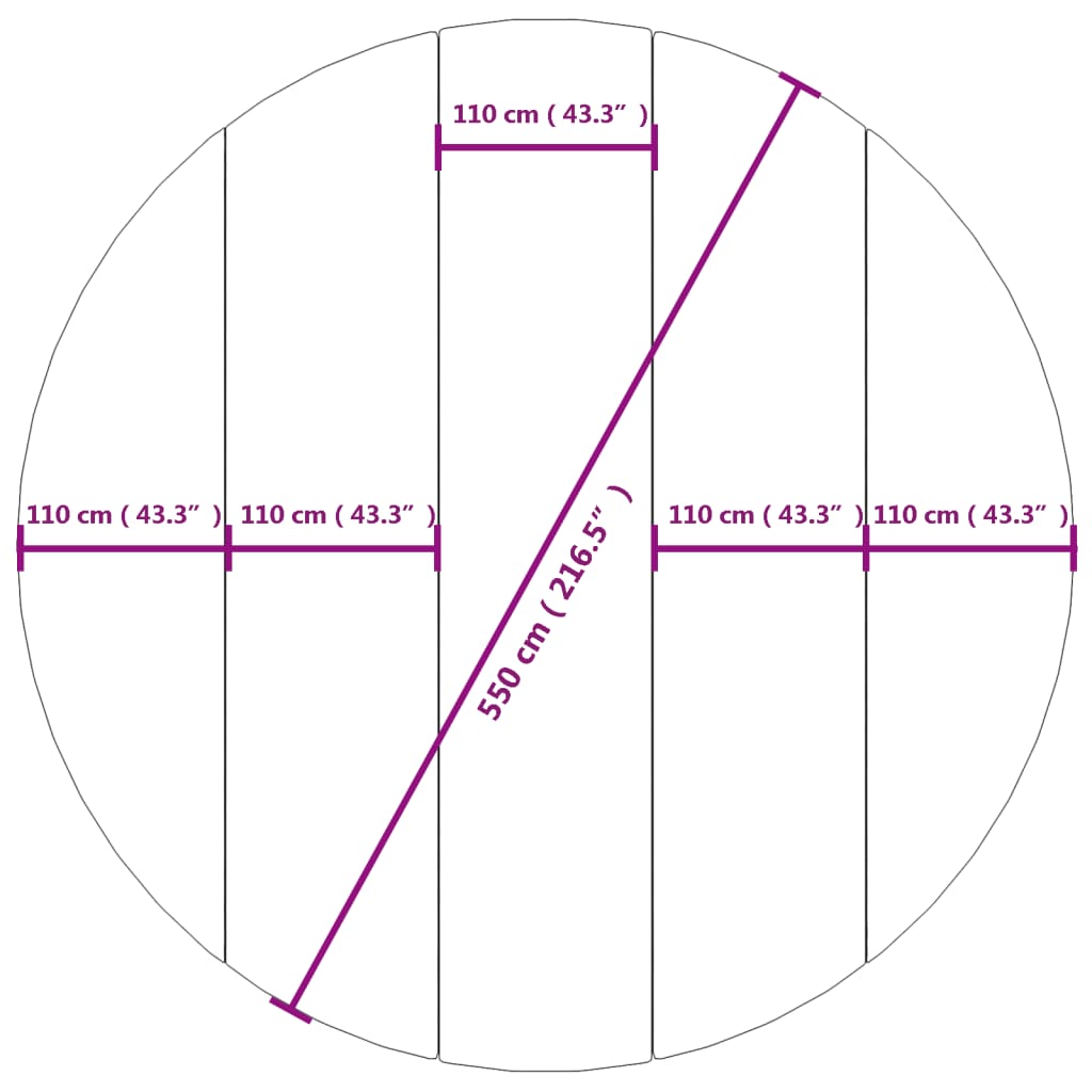 Uima-altaan aluskangas harmaa Ø550 cm polyesteri geotekstiili