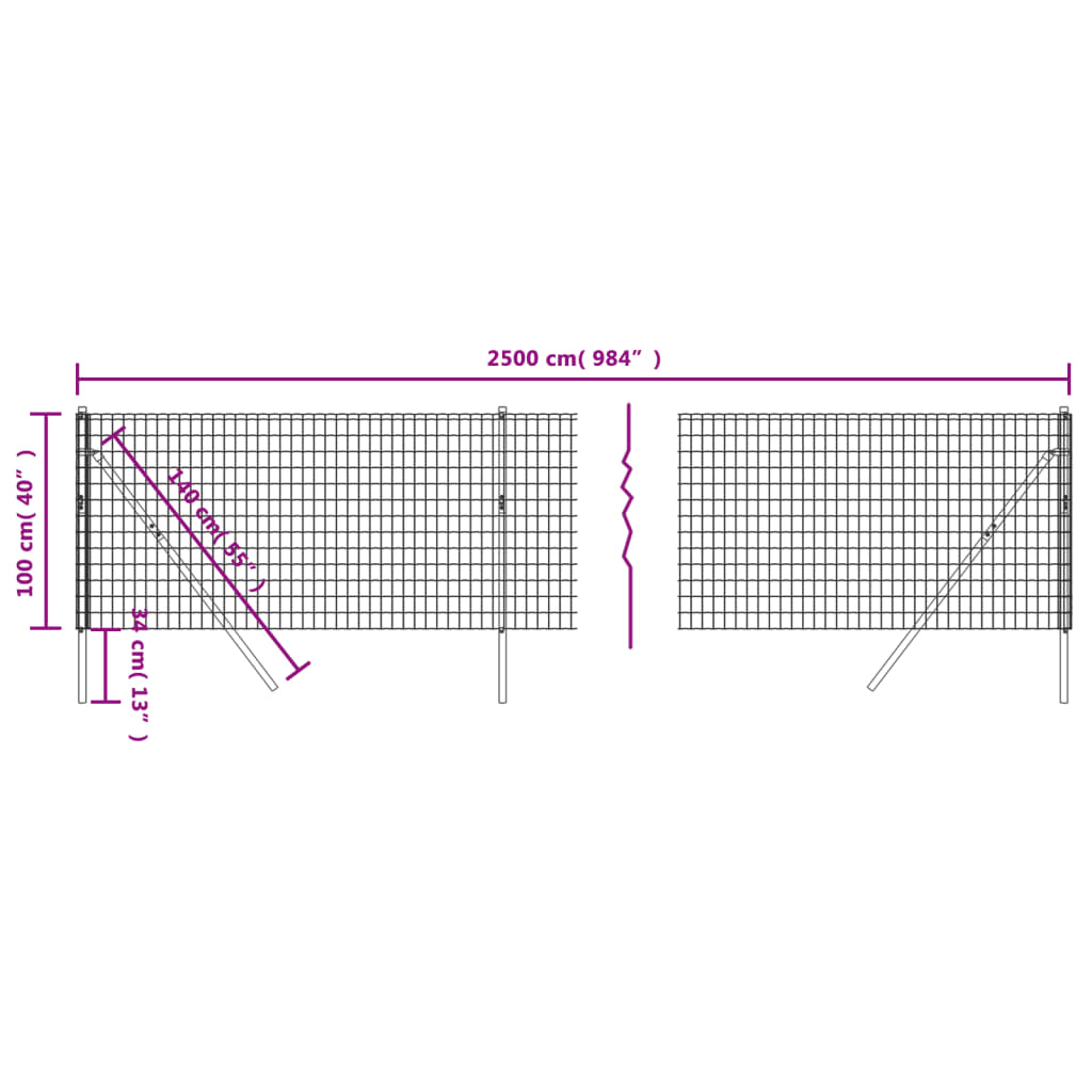 Verkkoaita vihreä 1x25 m galvanoitu teräs