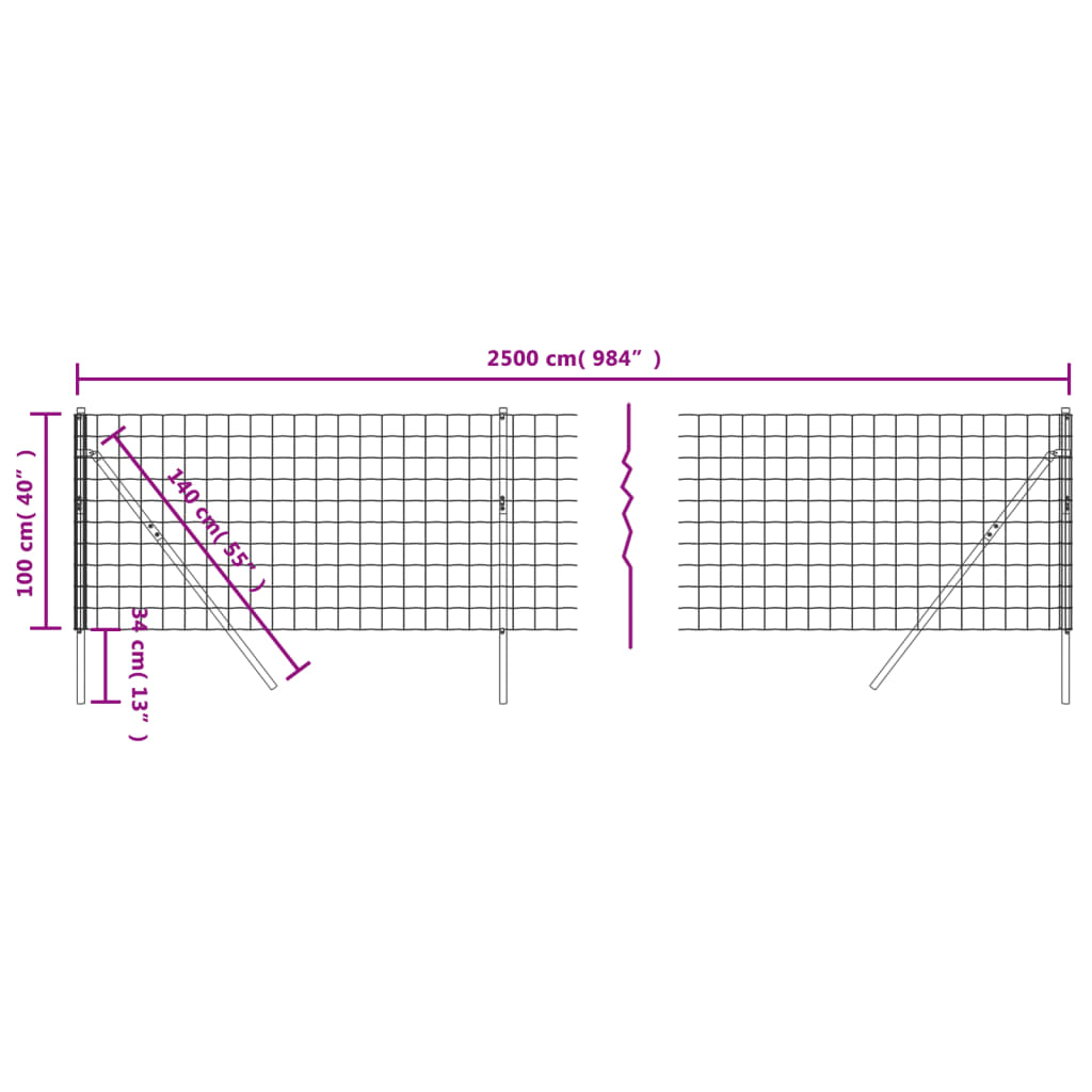 Verkkoaita vihreä 1x25 m galvanoitu teräs