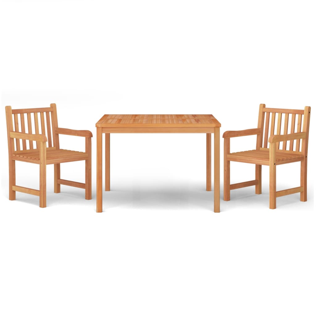 3-piece garden dining set solid teak