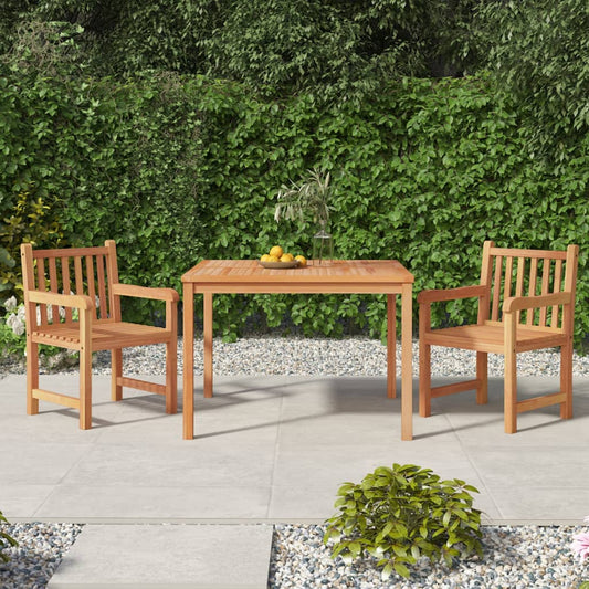 3-piece garden dining set solid teak