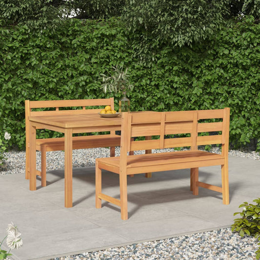 3-piece garden dining set solid teak