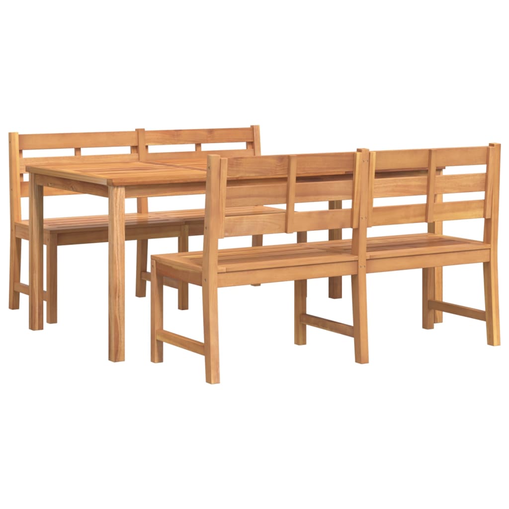 3-piece garden dining set solid teak