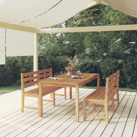 3-piece garden dining set solid teak