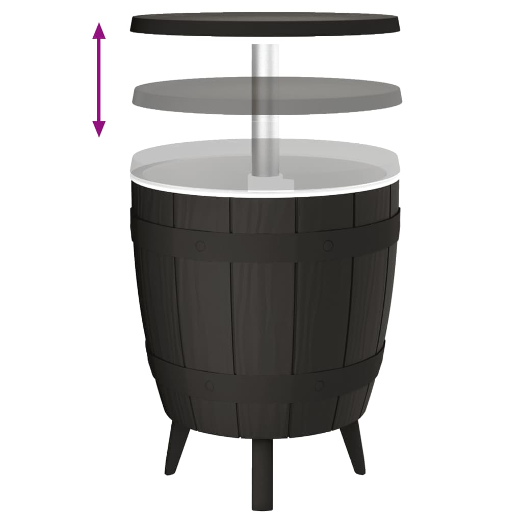 3-in-1-Kühltisch aus schwarzem Polypropylen