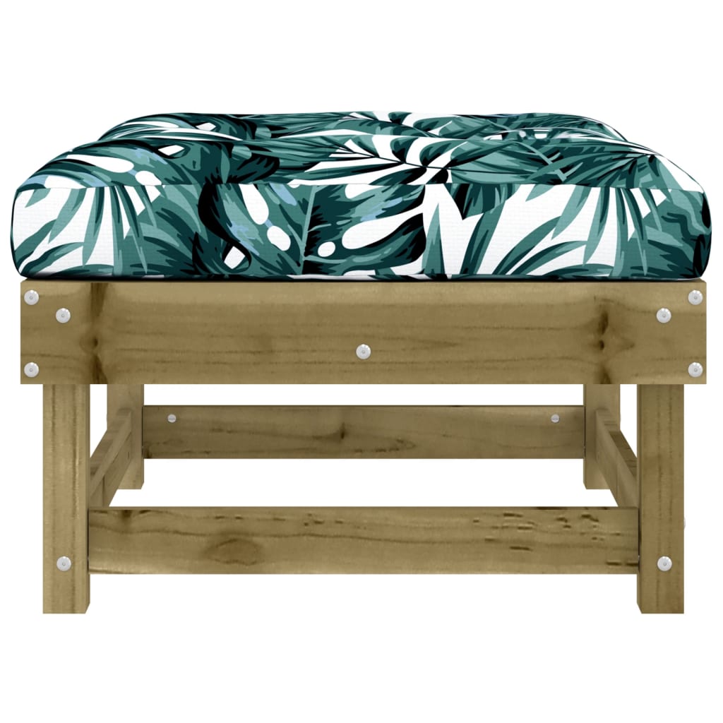 Outdoor stool with cushion, impregnated pine