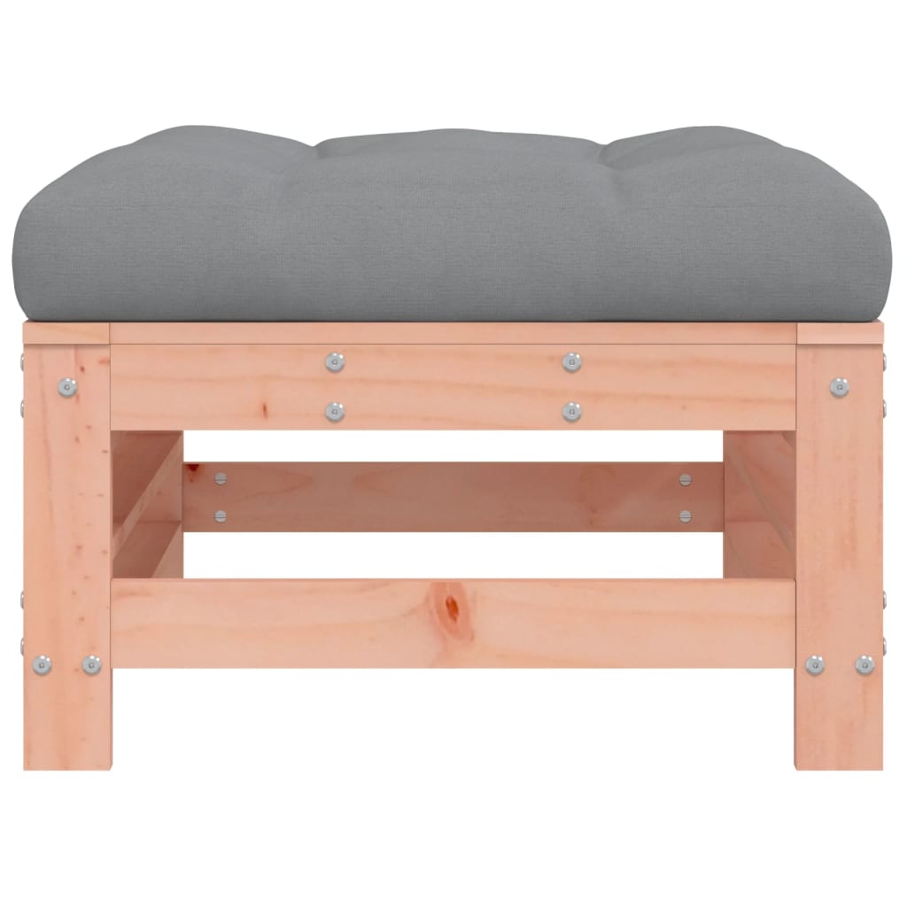 Outdoor stool with cushion, solid Douglas fir