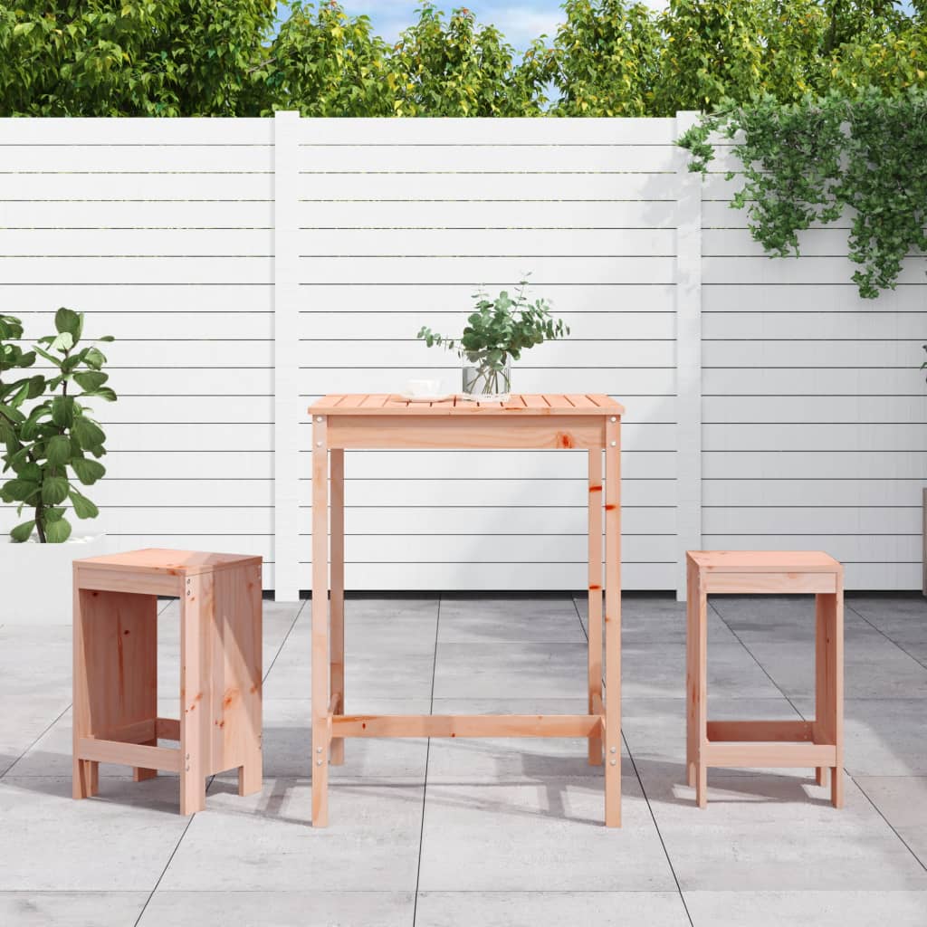 3-teiliges Outdoor-Bar-Set voller Douglasie