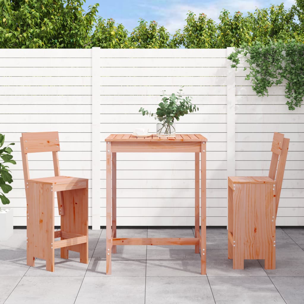 3-piece outdoor bar set, solid Douglas fir