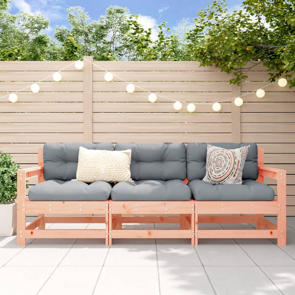 3-piece garden sofa set, solid Douglas fir