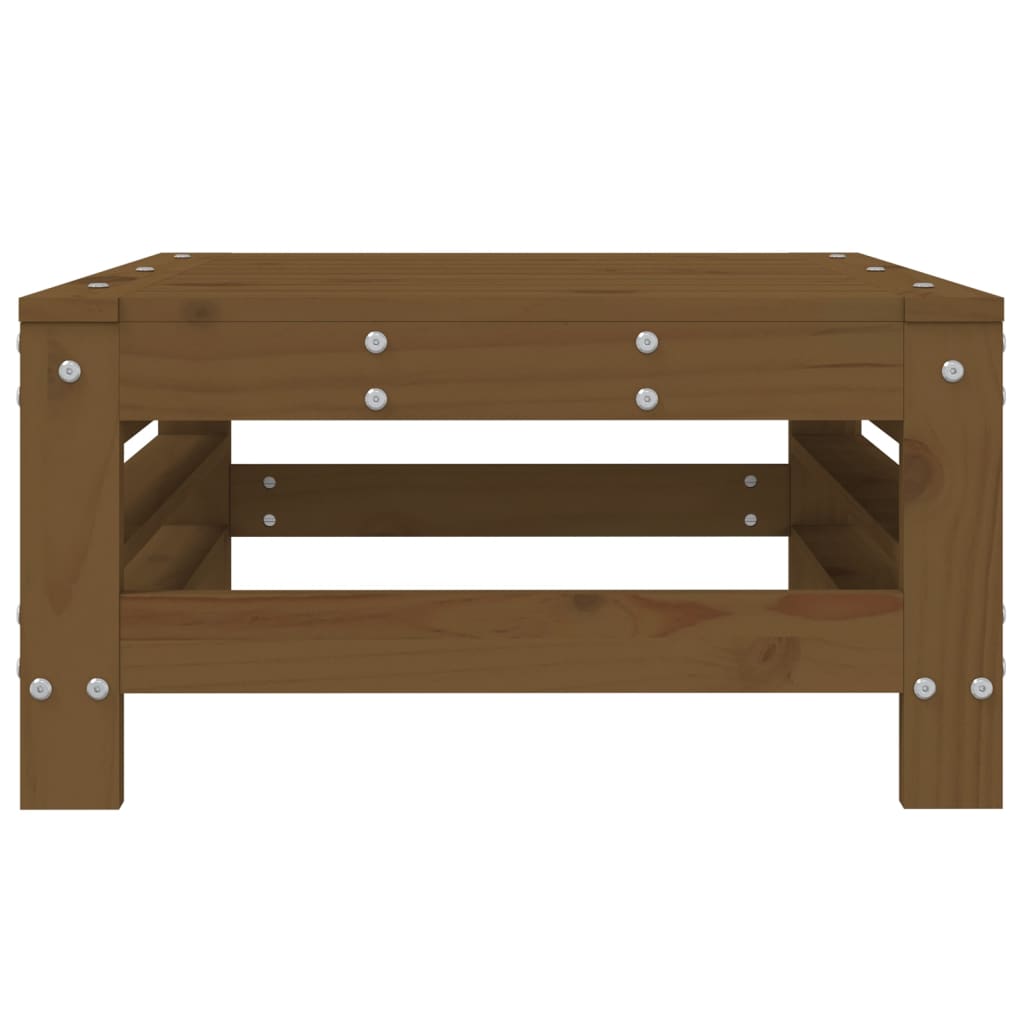 Outdoor stool honey brown solid pine