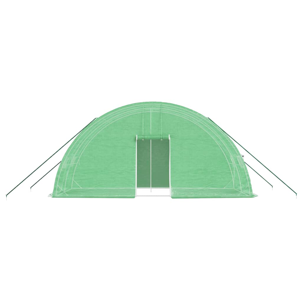 Kasvihuone teräsrungolla vihreä 12 m² 6x2x2,85 m