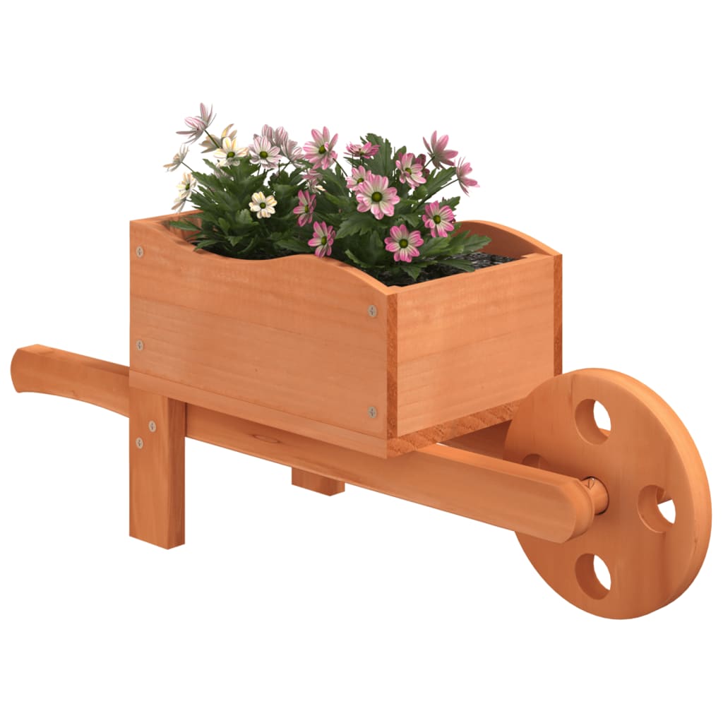 Wheelbarrow flower boxes 2 pcs 47x15x19 cm solid wood