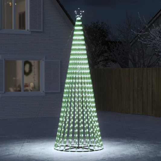 Joulukuusi kartio 688 kylmän valkoista LED-valoa 300 cm