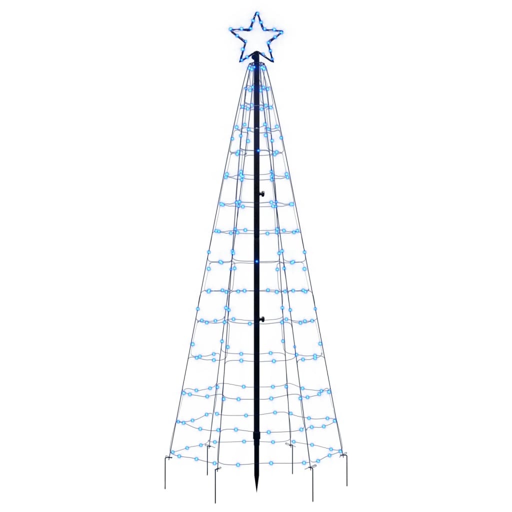 Joulukuusivalo piikeillä 220 sinistä LED-valoa 180 cm