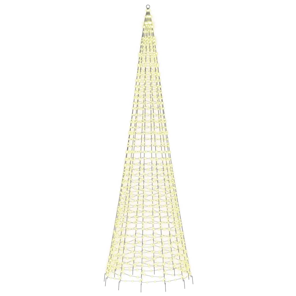 joulukuusenvalo lipputankoon 1534 LEDiä lämmin valkoinen 500 cm