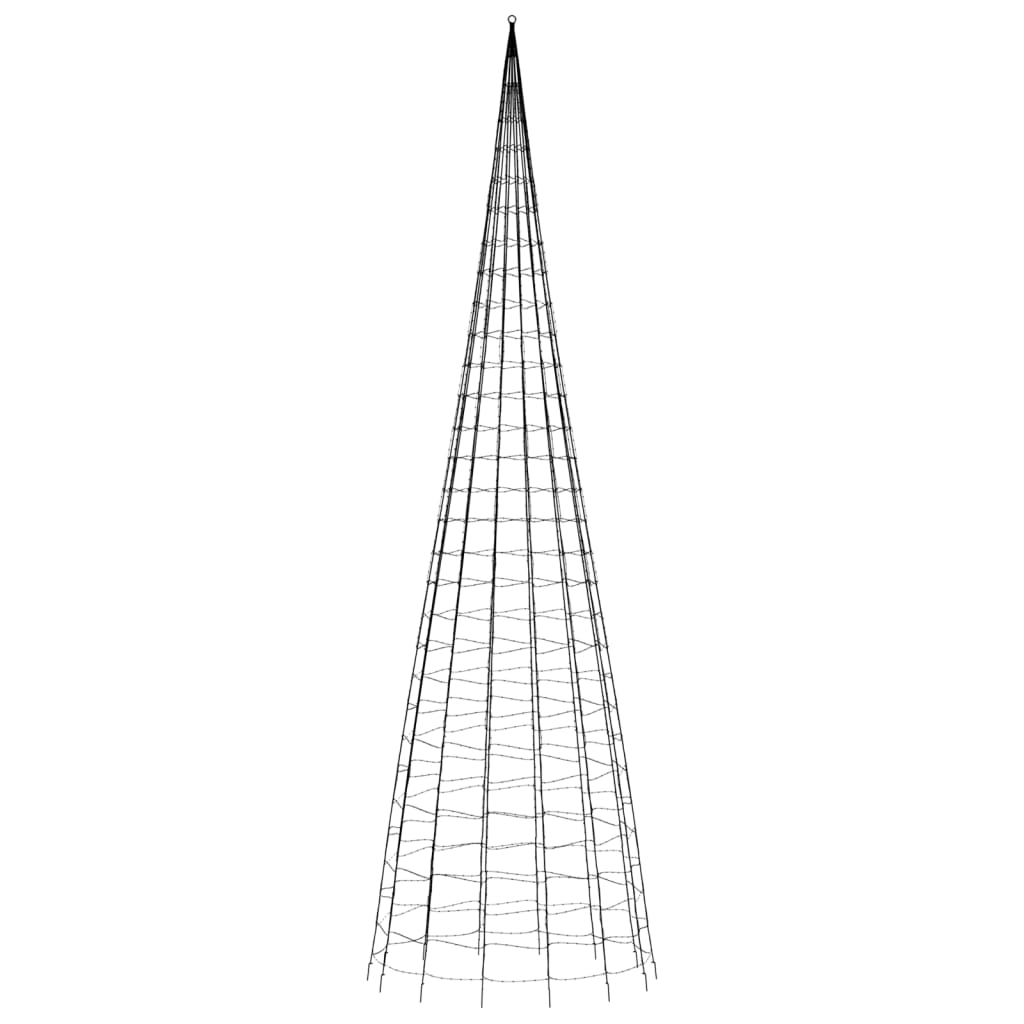 Joulukuusivalo lipputankoon 3000 Värikäs LED-valoa 800 cm