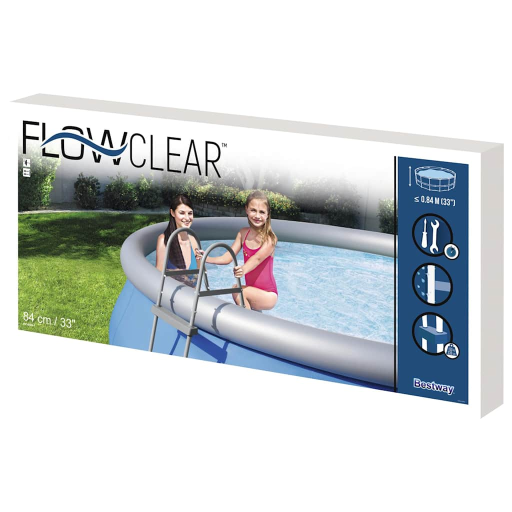 Bestway 2-askeleen uima-altaan tikkaat Flowclear 84 cm