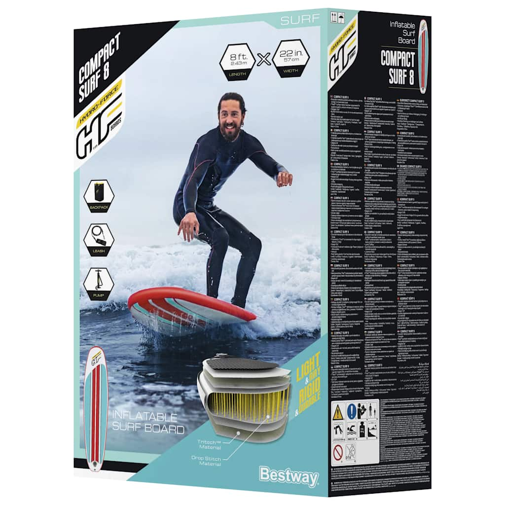 Bestway Hydro-Force Compact Surf 8 Täytettävä SUP-lauta 243x57x7 cm