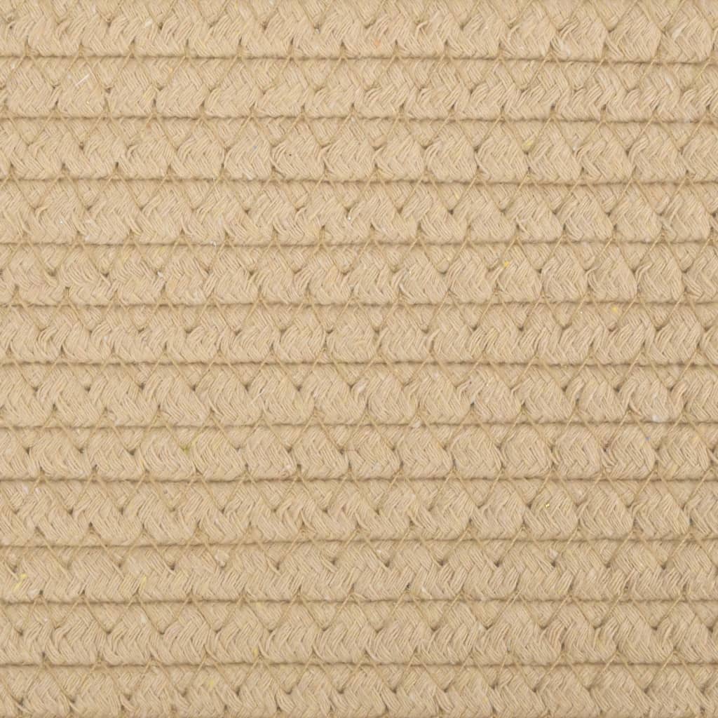 Säilytyskorit 2 kpl beige ja valkoinen Ø28x28 cm puuvilla