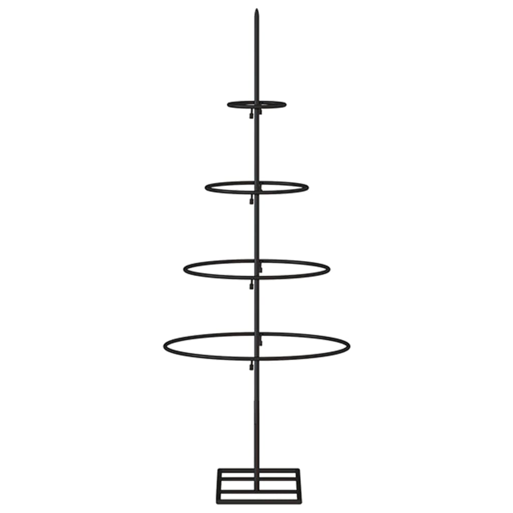 Metallinen koristejoulukuusi musta 60 cm