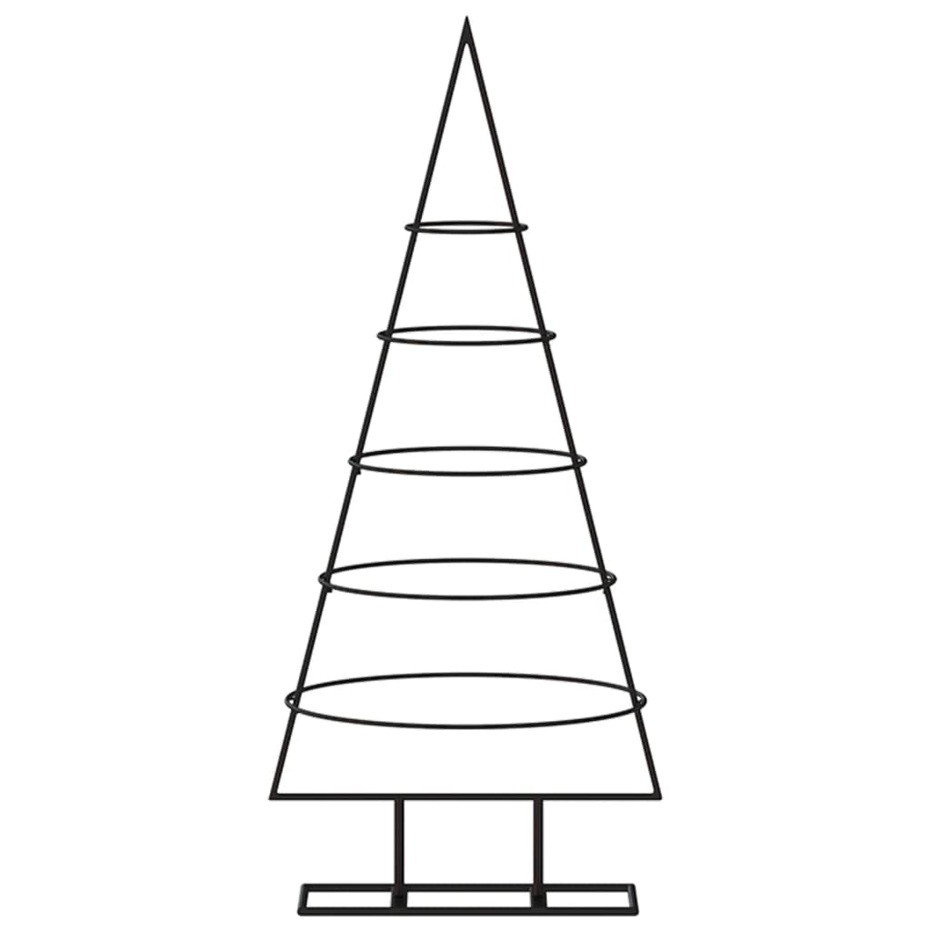 Metallinen koristejoulukuusi musta 90 cm