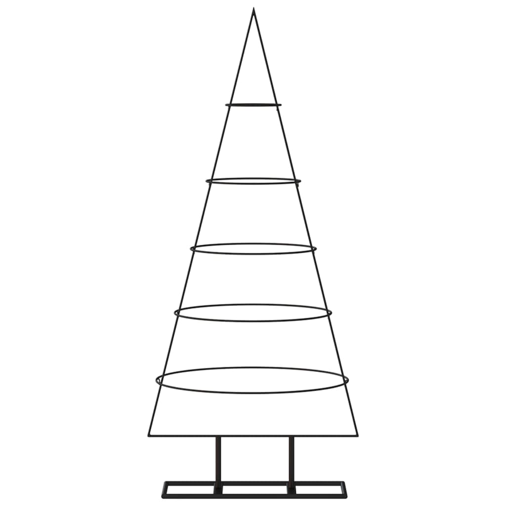 Metallinen koristejoulukuusi musta 125 cm