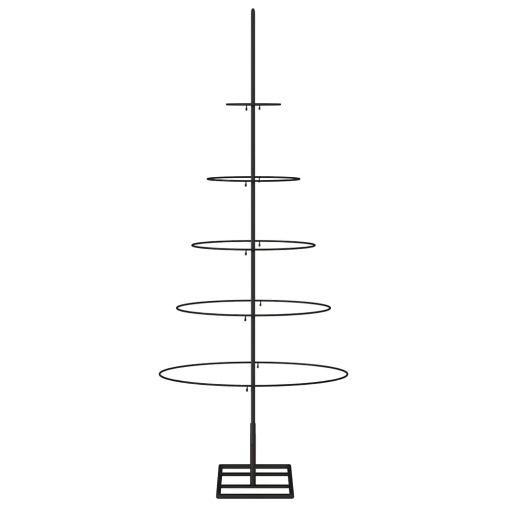 Metallinen koristejoulukuusi musta 125 cm