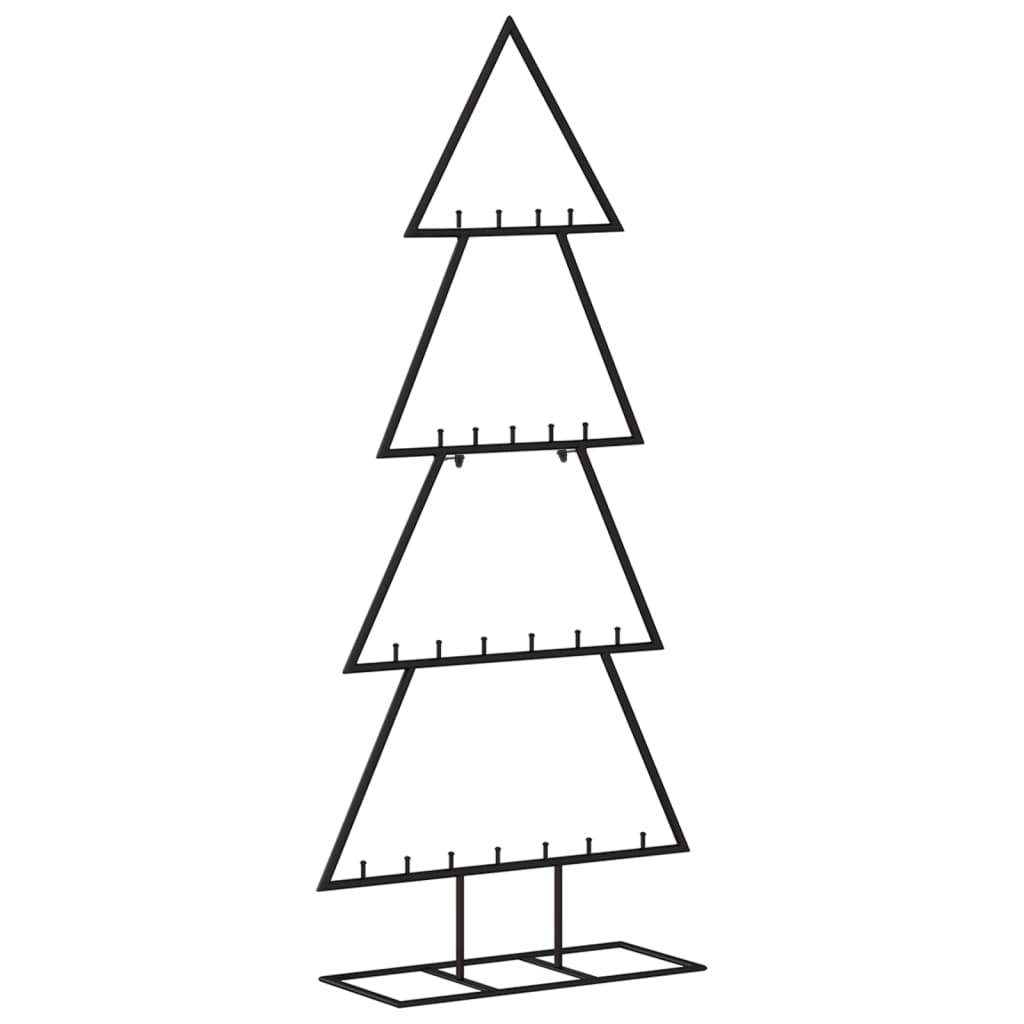 Metallinen koristejoulukuusi musta 125 cm