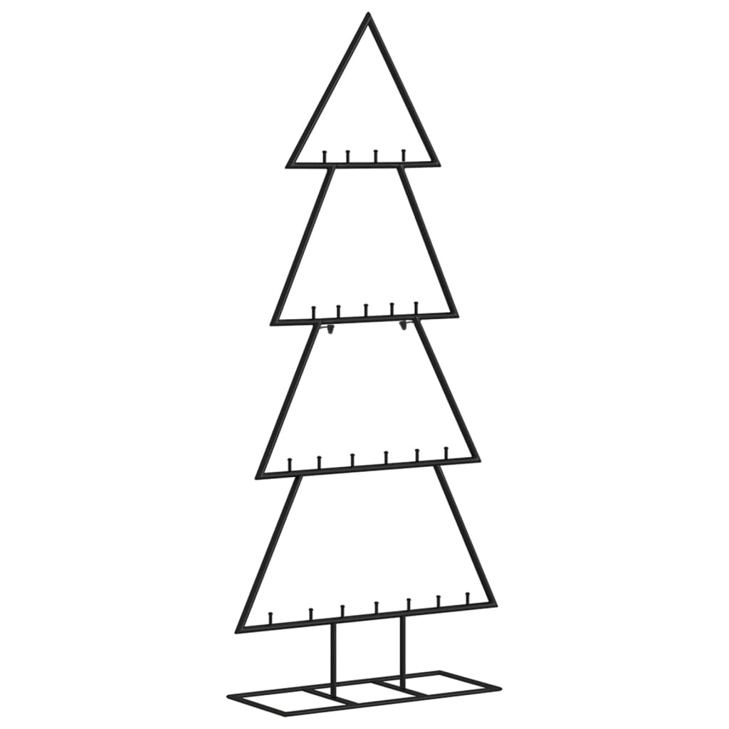 Metallinen koristejoulukuusi musta 125 cm