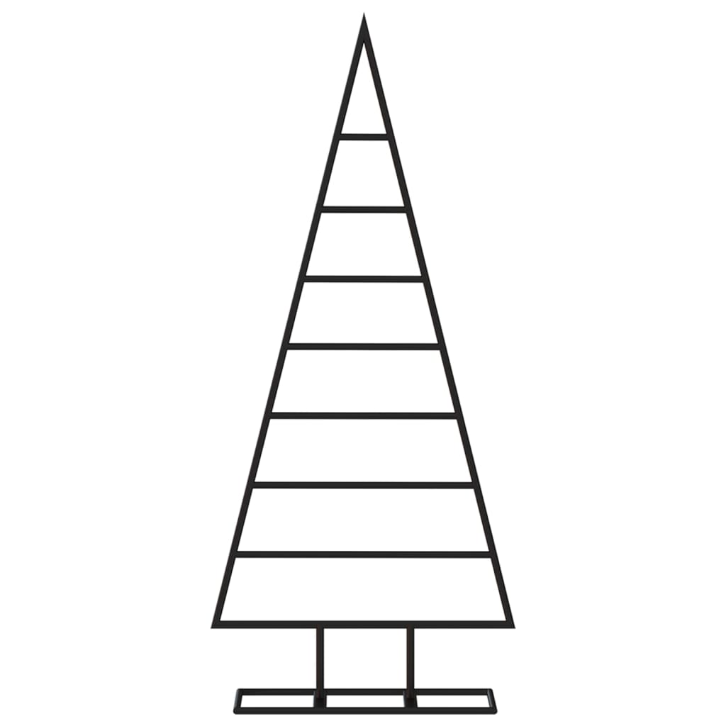 Metallinen koristejoulukuusi musta 125 cm