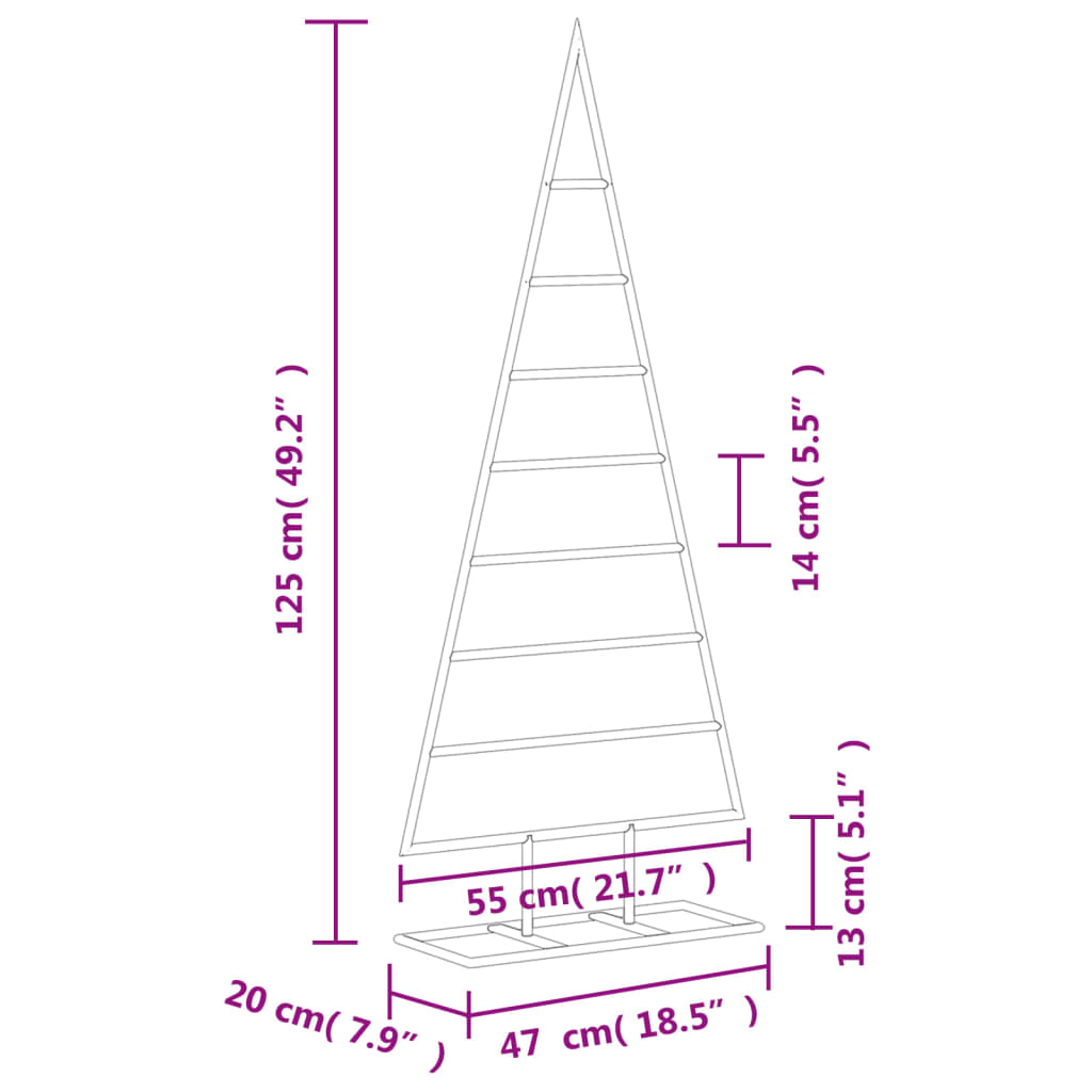 Metallinen koristejoulukuusi musta 125 cm