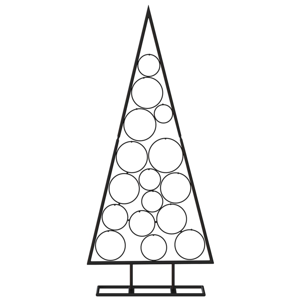 Metallinen koristejoulukuusi musta 125 cm