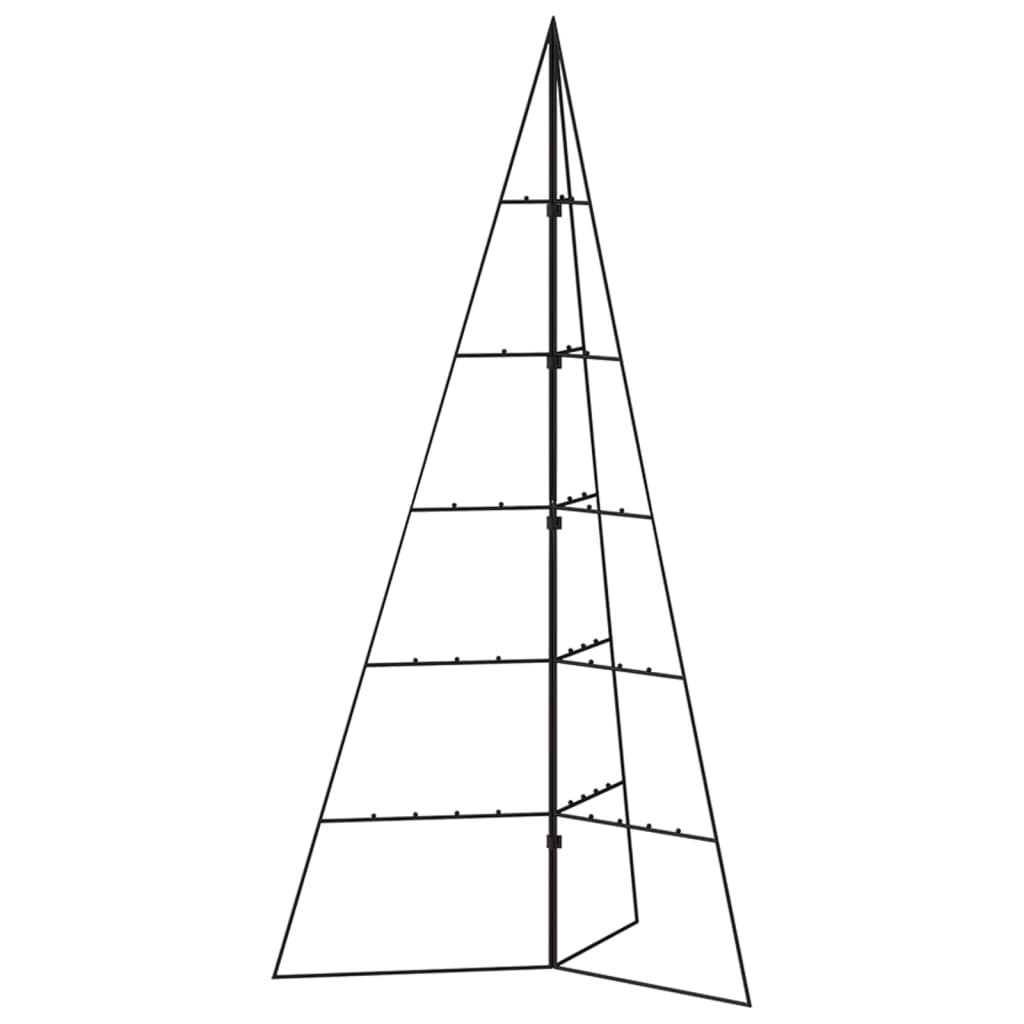 Metallinen koristejoulukuusi musta 100 cm