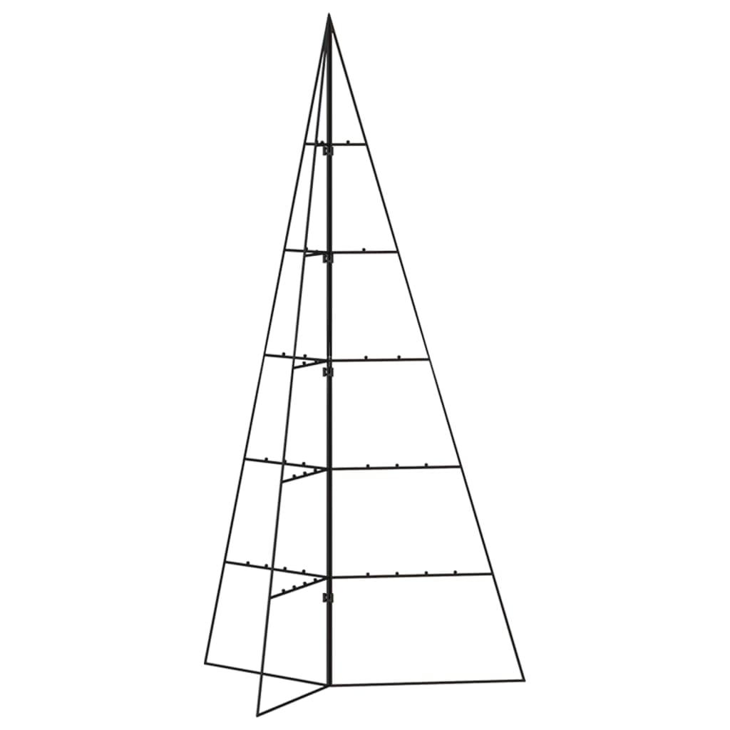 Metallinen koristejoulukuusi musta 100 cm