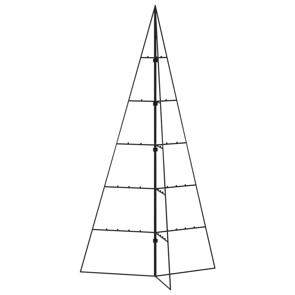 Metallinen koristejoulukuusi musta 100 cm