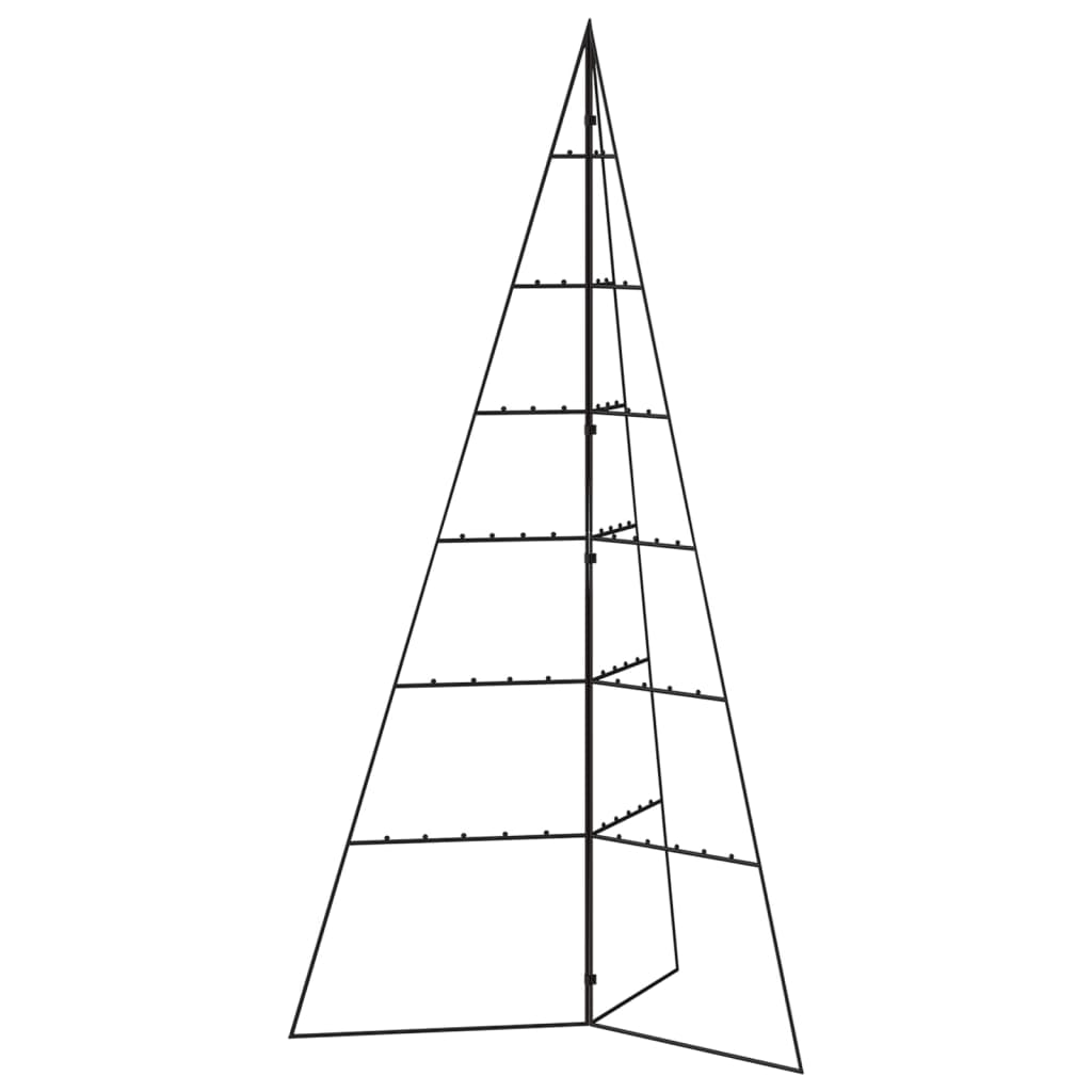 Metallinen koristejoulukuusi musta 140 cm