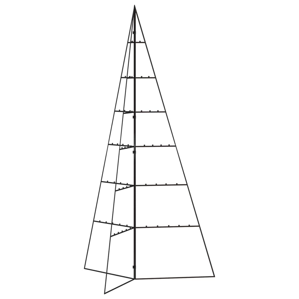 Metallinen koristejoulukuusi musta 140 cm