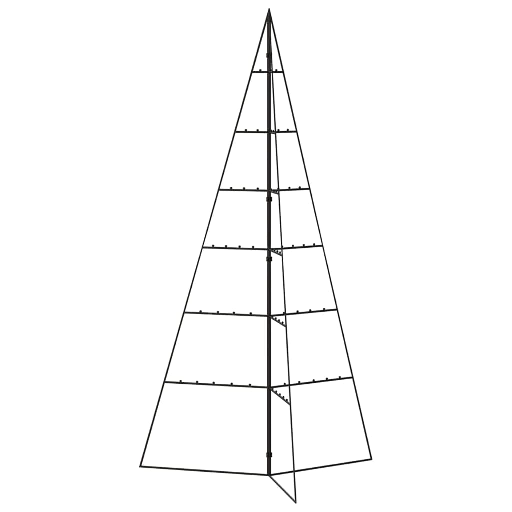 Metallinen koristejoulukuusi musta 140 cm