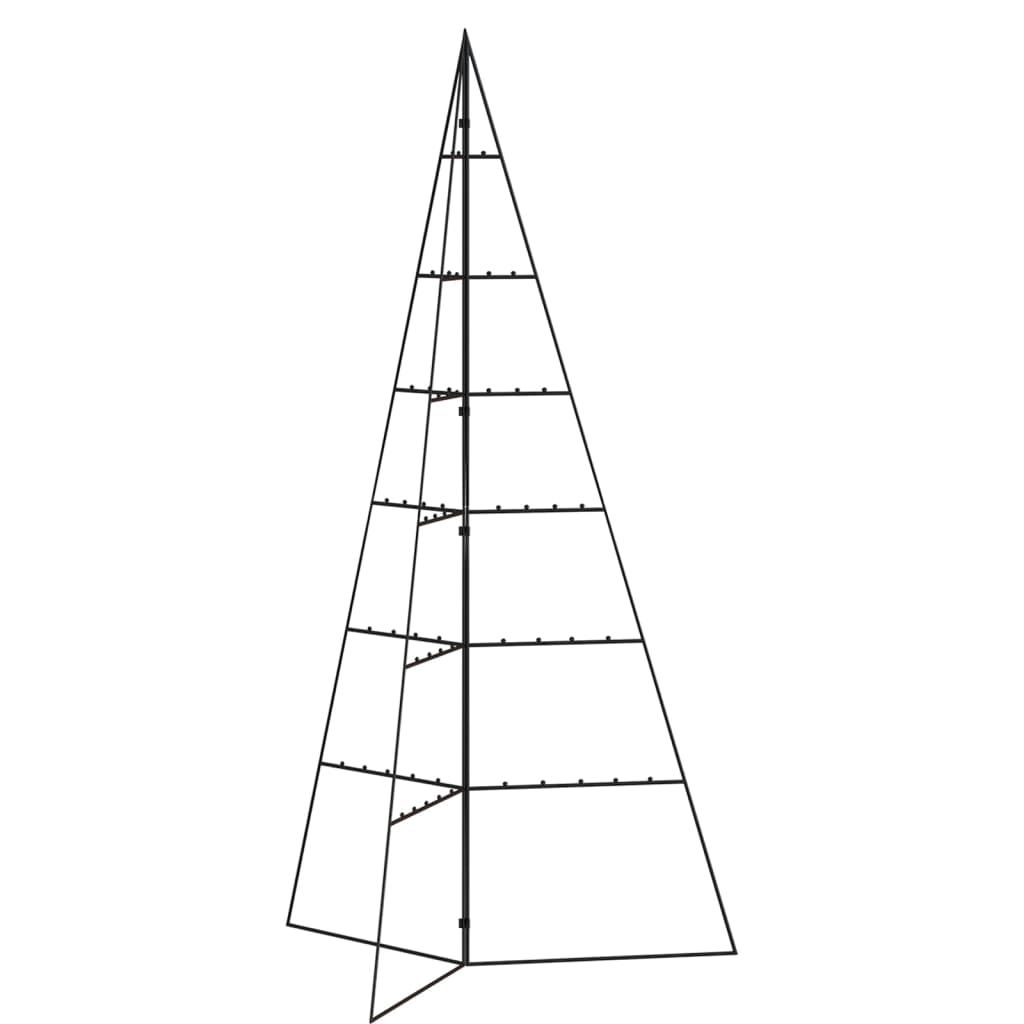 Metallinen koristejoulukuusi musta 140 cm