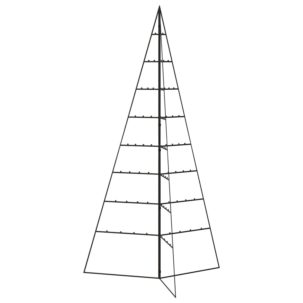 Metallinen koristejoulukuusi musta 180 cm