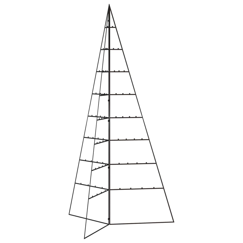 Metallinen koristejoulukuusi musta 180 cm