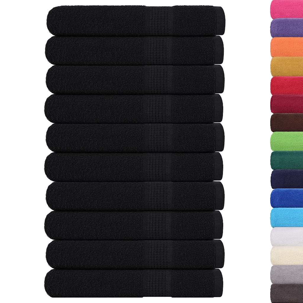 Sauna towels 10 pcs FROGN black 80x200 cm 100% cotton