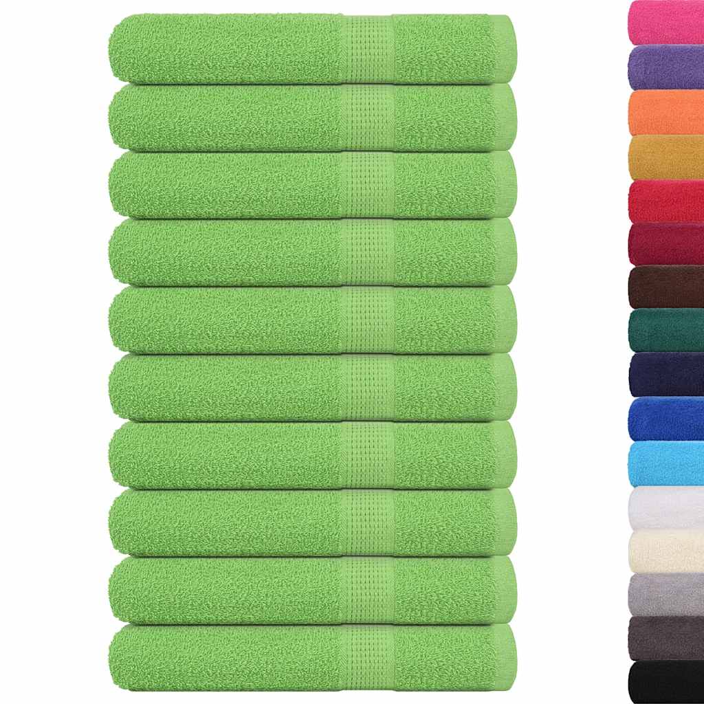 Sauna towels 10 pcs FROGN apple green 80x200 cm 100% cotton